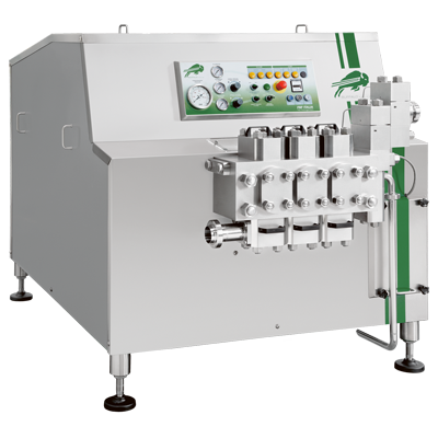industrial homogenizer mixer model fbf8075 captured during high-capacity homogenizing tasks