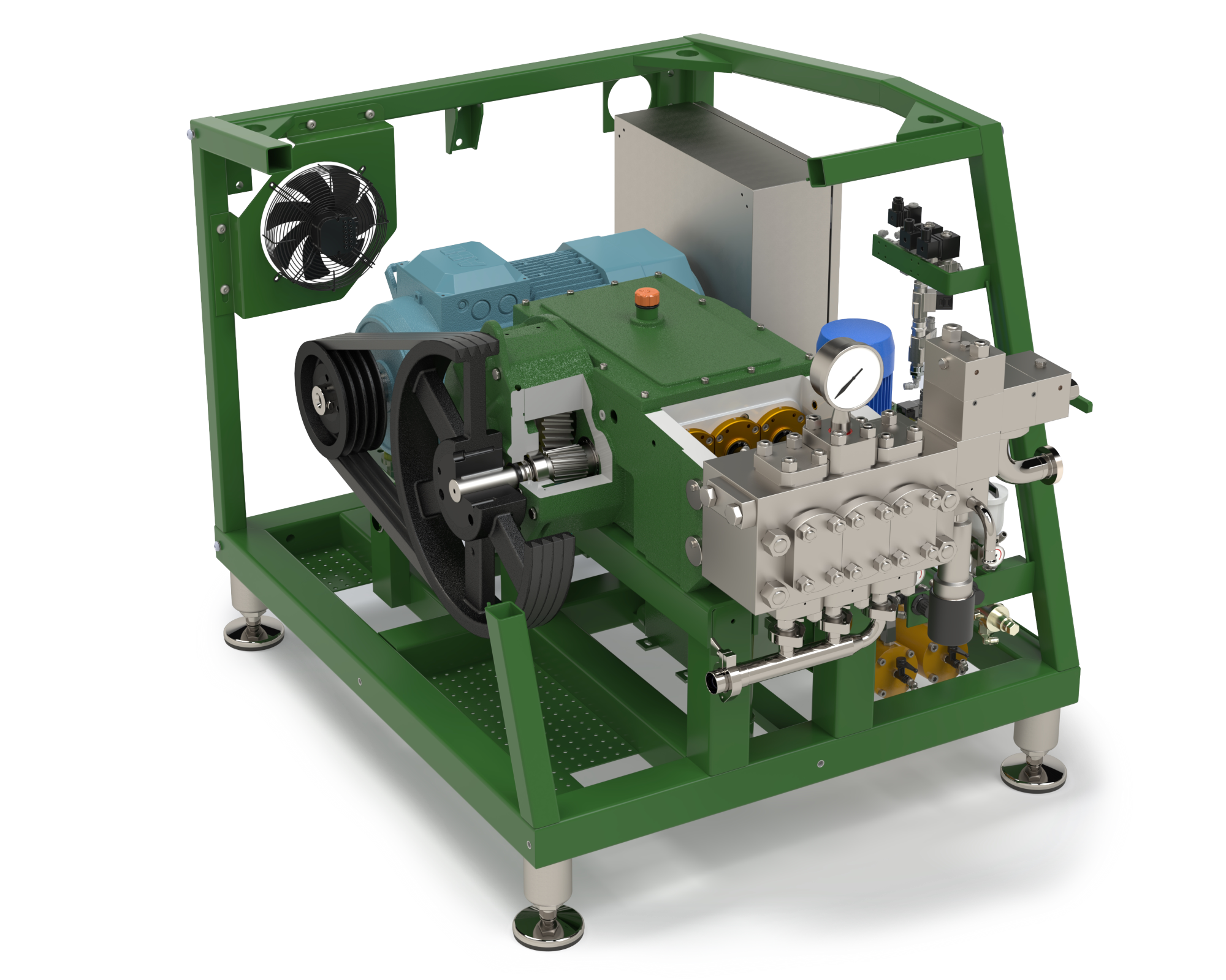Omogeneizzatore industriale serie M - render interno